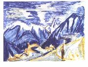 Ernst Ludwig Kirchner Staffelalp in the autumn oil painting artist